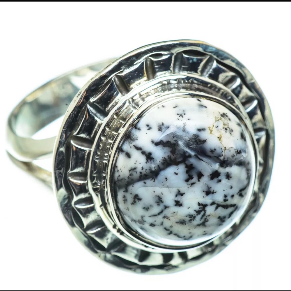 Artisan Crafted Dendritic Opal Ring